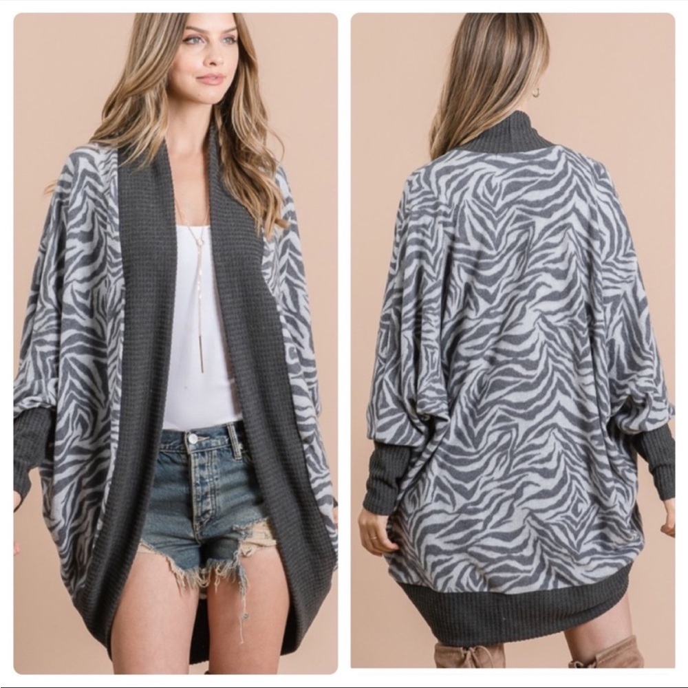 Super soft ❤️zebra print open cardigan - Picture 5 of 9